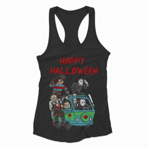 Halloween Killer Van Jason Freddy Chucky Racerback Tank Top