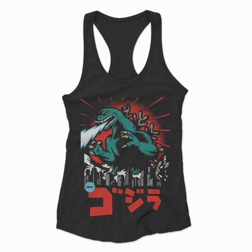 Japan T Rex Godzilla Monster Kaiju Destroy Racerback Tank Top