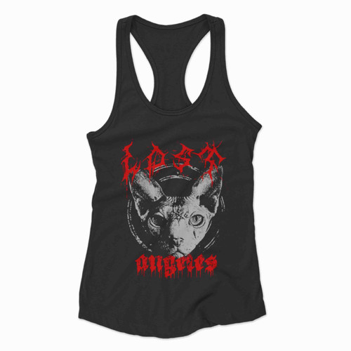 Verloren Engel Damonisch Bose Katze Heavy Metal Herren Langarm Racerback Tank Top