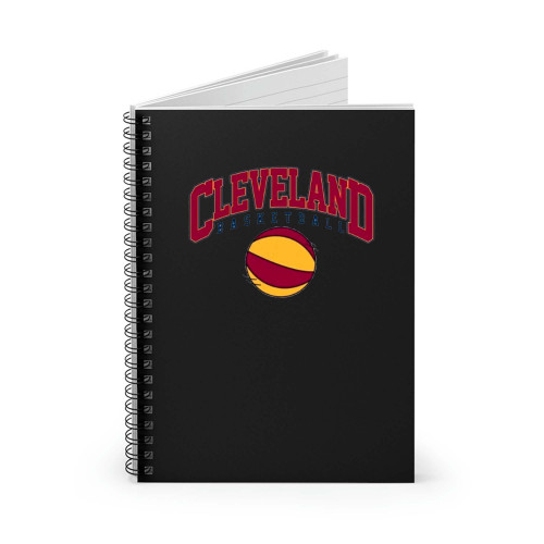 Cleveland Basketball Typography Design Vintage Spiral Notebook