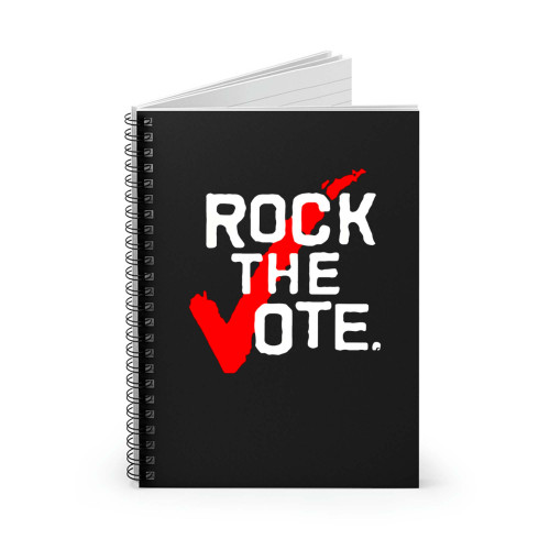 Rock The Vote Vintage Retro Band Spiral Notebook