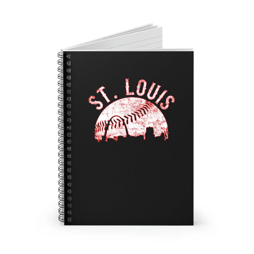 St Louis Baseball Vintage Cityscape Spiral Notebook
