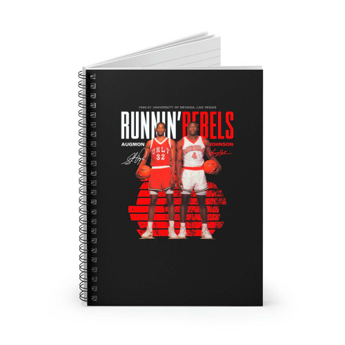 Stacey Augmon And Larry Johnson Spiral Notebook