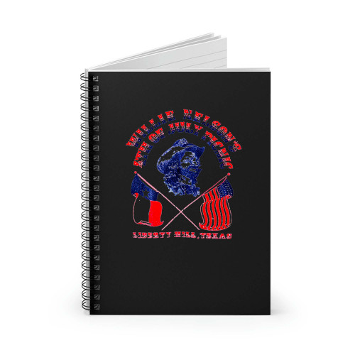 Willie Nelson Vintage 1975 4th Of July Picnic Band Spiral Notebook