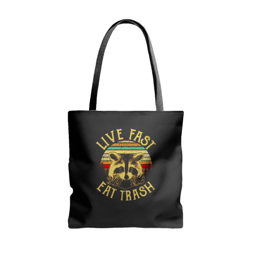 Live Fast Eat Trash Tote Bags Live Fast Eat Trash Tote Bags