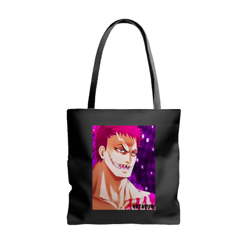 One Piece Charlotte Katakuri Face Anime Tote Bags