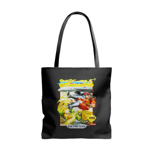 Street Fighter Ii Sega Tote Bags