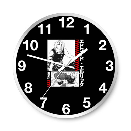 Alchemist Edward Elric Anime Wall Clocks