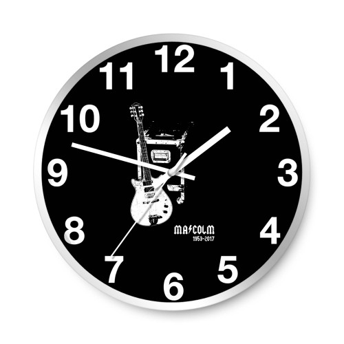 Malcolm Young Rare Guitar Tribute Wall Clocks