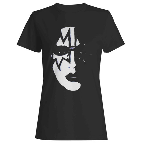 Ace Frehley Kiss Pin On Ace Women's T-Shirt Tee