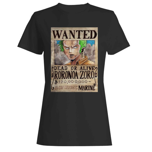 One Piece Wanted Roronoa Zoro Women's T-Shirt Tee