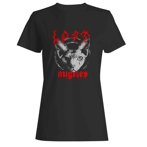 Verloren Engel Damonisch Bose Katze Heavy Metal Herren Langarm Women's T-Shirt Tee