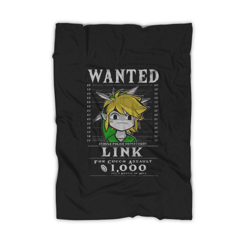 Legend Of Zelda Wanted Link Hyrule Police Department Blanket