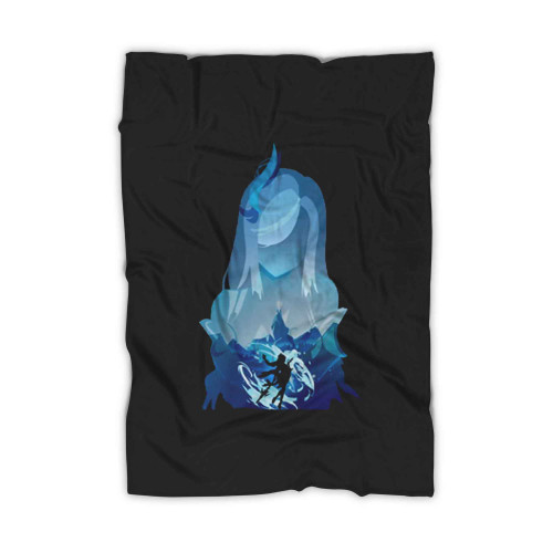 Shenhe Genshin Impact Silhouette Blanket