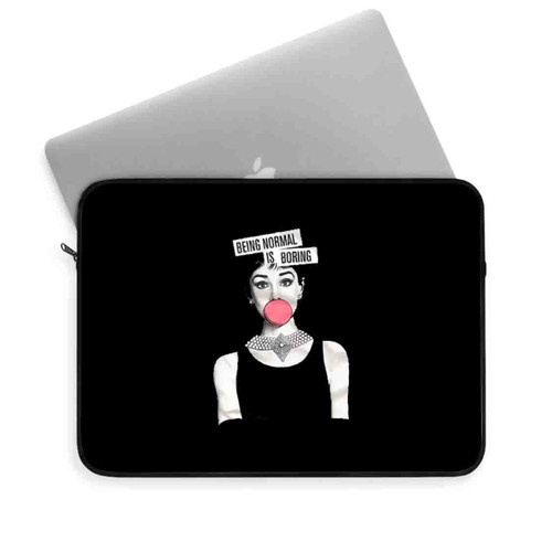 Audrey Hepburn Being Normal Is Boring Laptop Sleeve