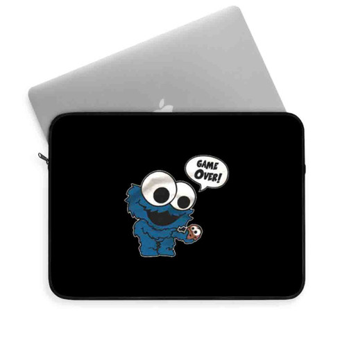 Funny Cookie Monster Game Over Laptop Sleeve