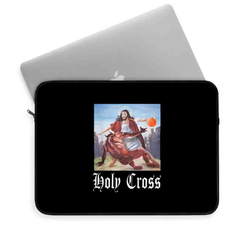 Not Today Satan Jesus Crossover Basketball Holy Cross Laptop Sleeve