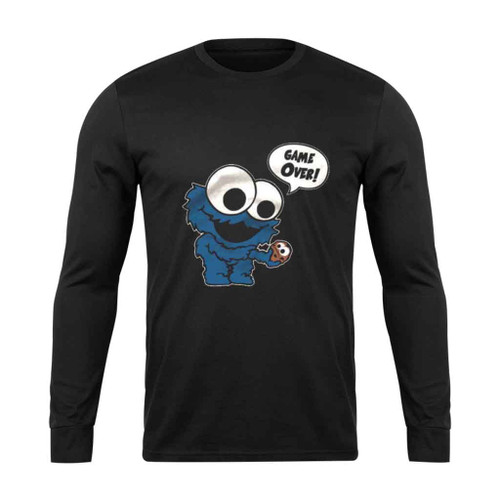 Funny Cookie Monster Game Over Long Sleeve T-Shirt Tee