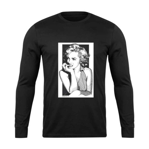 Lollipop Marilyn Monroe Vintage Long Sleeve T-Shirt Tee