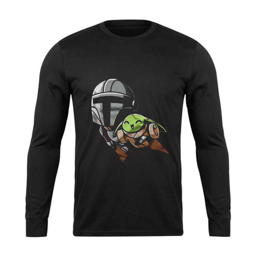 Mandalorian Grogu Star Wars Baby Yoda Long Sleeve T-Shirt Tee