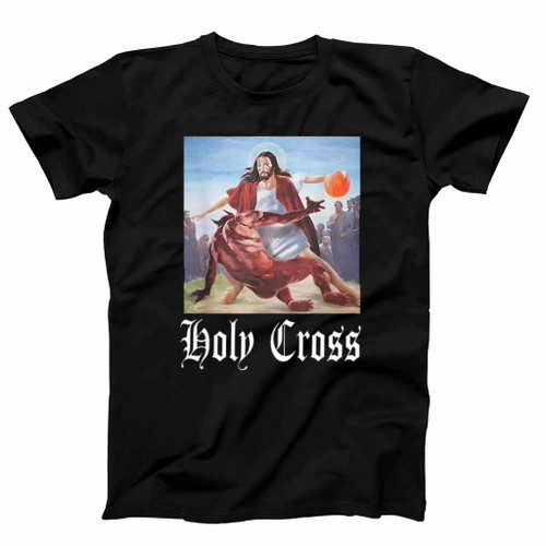 Not Today Satan Jesus Crossover Basketball Holy Cross Mens T-Shirt Tee