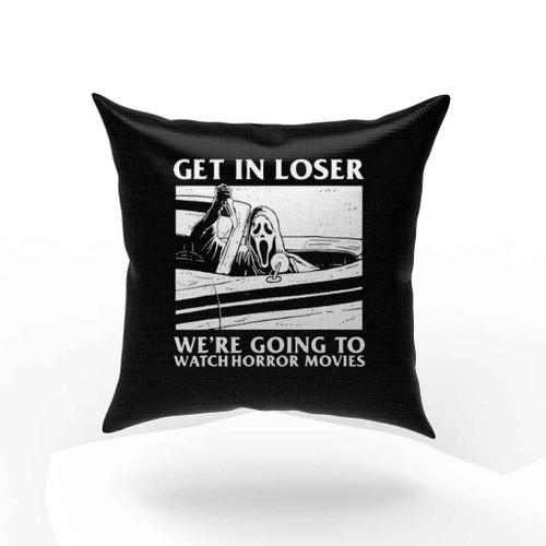 Ghost Face Lets Watch Scary Halloween Horror Movie Pillow Case Cover