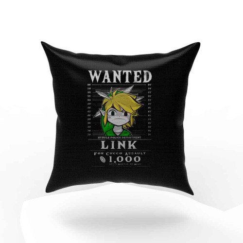 Legend Of Zelda Wanted Link Hyrule Police Department Pillow Case Cover