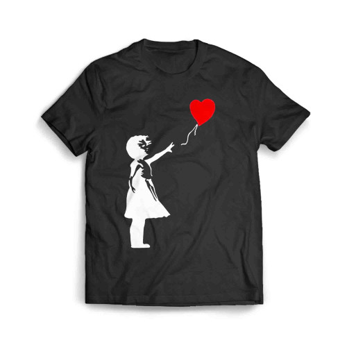 Banksy Girl With Heart Balloon Men's T-Shirt