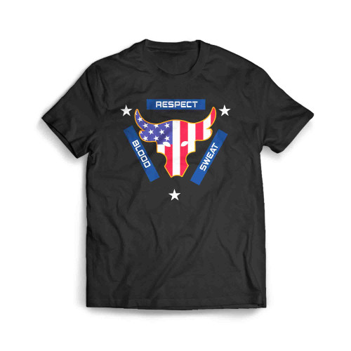 Blood Sweat Respect Usa Flag The Rock Under Armour Project (2) Men's T-Shirt