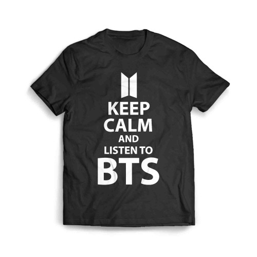 Bts Keep Calm And Listen Men's T-Shirt