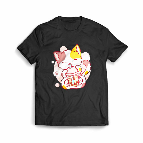 Cat Boba Tea Bubble Tea Anime Kawaii Neko For Girls Teenager Men's T-Shirt