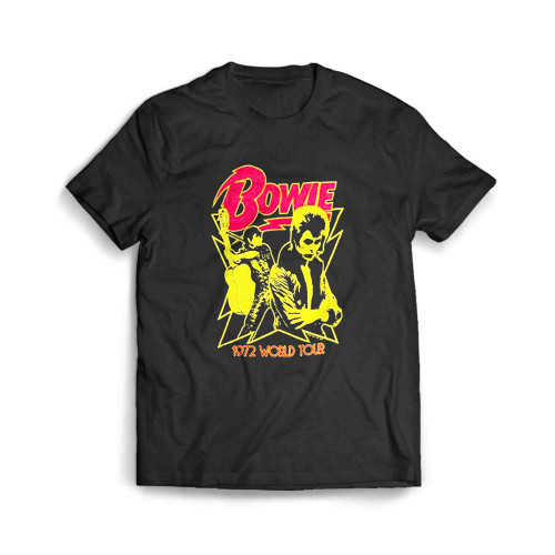 David Bowie 1972 World Tour Soft Adult Men's T-Shirt