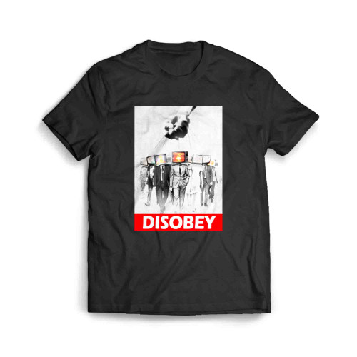 Disobey Tv Heads Slavery Men's T-Shirt