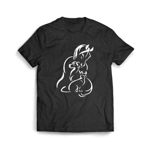 Horse Dog Cat Men's T-Shirt