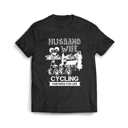Husband And Wife Cycling Partners For Life Men's T-Shirt Husband And Wife Cycling Partners For Life Men's T-Shirt