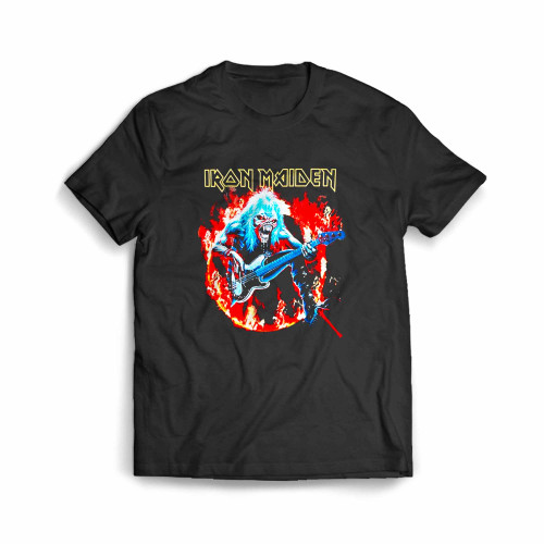 Iron Maiden Fear Live Flames Classic Rock Metal Band Men's T-Shirt