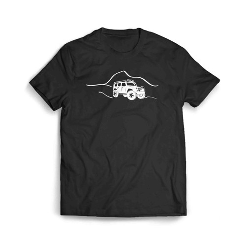 Jeep Wrangler Jk With Mountain Men's T-Shirt