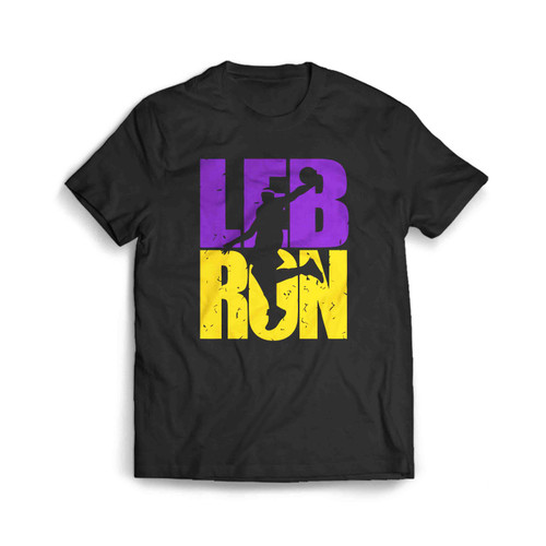 Lebron James Lakers Colors Dunking Lakers Men's T-Shirt