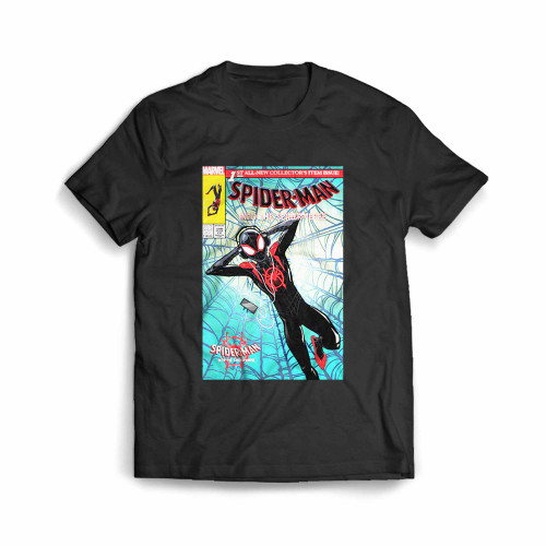 Marvel Spiderman Into The Spider Verse Comic Cover Men's T-Shirt