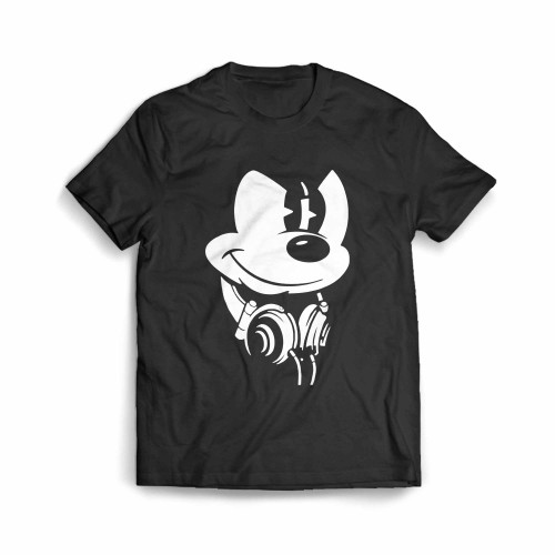 Mickey Mouse Headphones Hip Hop Style Disney Men's T-Shirt