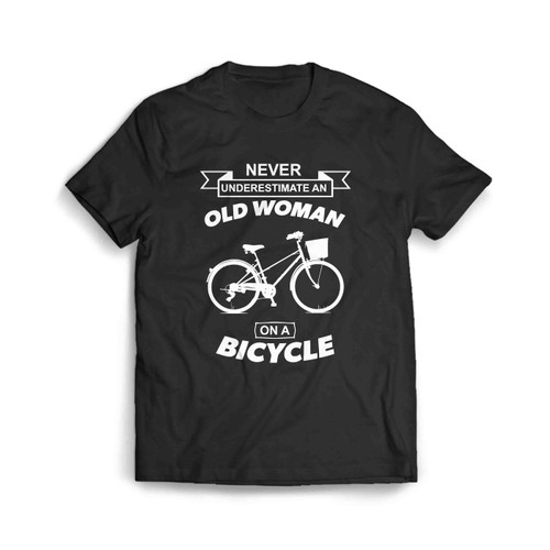 Never Underestimate An Old Woman On A Bicycle Chiffon Men's T-Shirt
