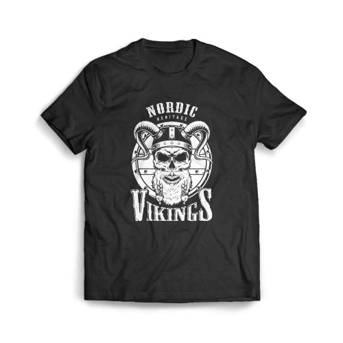 Nordic Shield And Vikings Victory Or Valhalla Men's T-Shirt