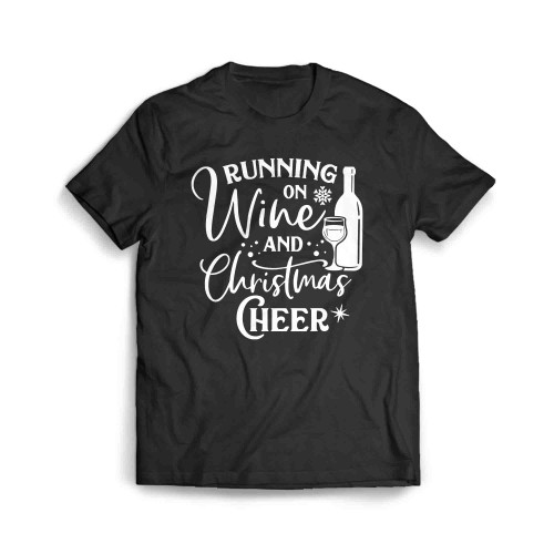 Running On Wine And Christmas Cheer Men's T-Shirt