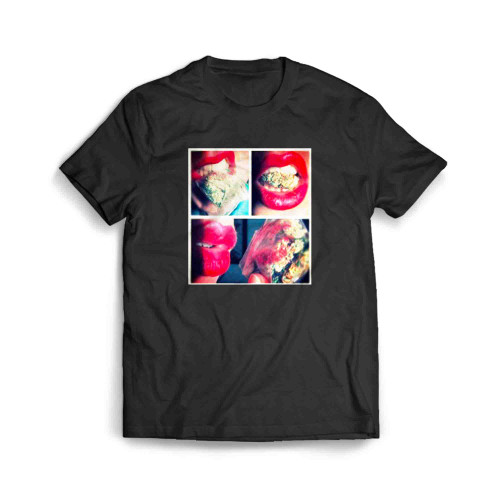 Sexy Lips Weed High Girl Men's T-Shirt