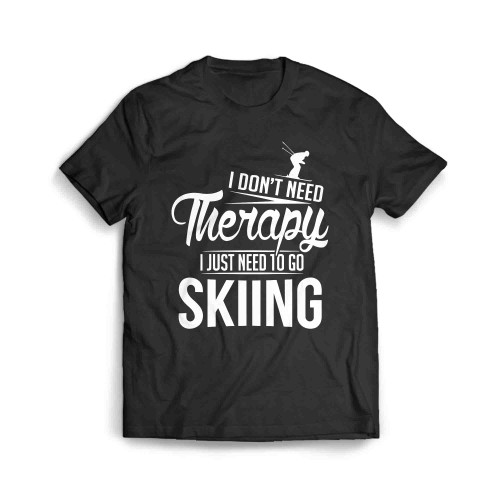 Skiing Is My Therapy (2) Men's T-Shirt