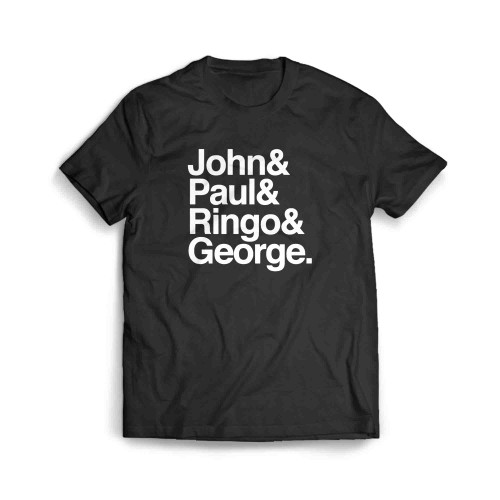 The Beatles Names John Paul Ringo George Abbey Road Men's T-Shirt