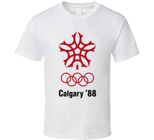 Calgary Olympics Logo 1988 Man's T-Shirt Tee
