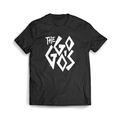 The Go Go'S White Distressed Logo Men's T-Shirt