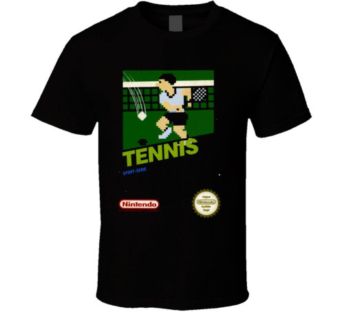 Tennis Nes Classic Nintendo Video Game Box Art Man's T-Shirt Tee