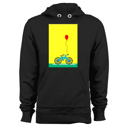 Bicycle With A Red Balloon Hoodie